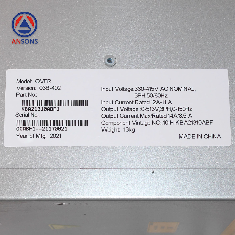 XIZI OTIS Elevator Drive Inverter KBA21310ABF1 KAA21310ABF1 OVFR03B-402 Ansons Lift Spare Parts
