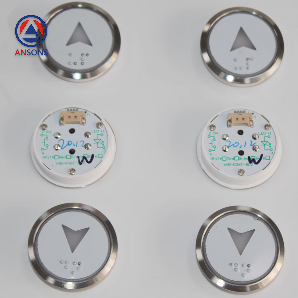SURAPID Elevator Push Button Braille Blue White For COP LOP HOP BR36E XHB-R34D-B02 XHB-R36E-B02 Ansons Lift Spare Parts