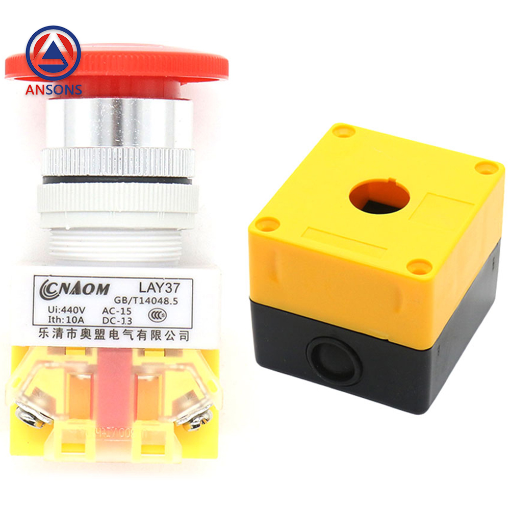 Cargo Elevator Emergency Stop Safety Button Switch Box LAY7-11ZS XALJ01C Ansons Lift Spare Parts