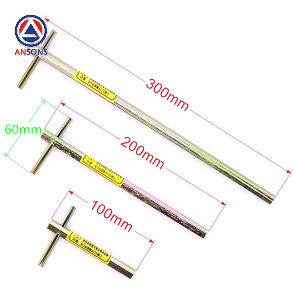 Elevator Triangular Key 100mm 200mm 300mm Door Lift Triangle Key For KONE OTIS Mitsubishi Hitachi Thyssen Ansons Lift Spare Parts