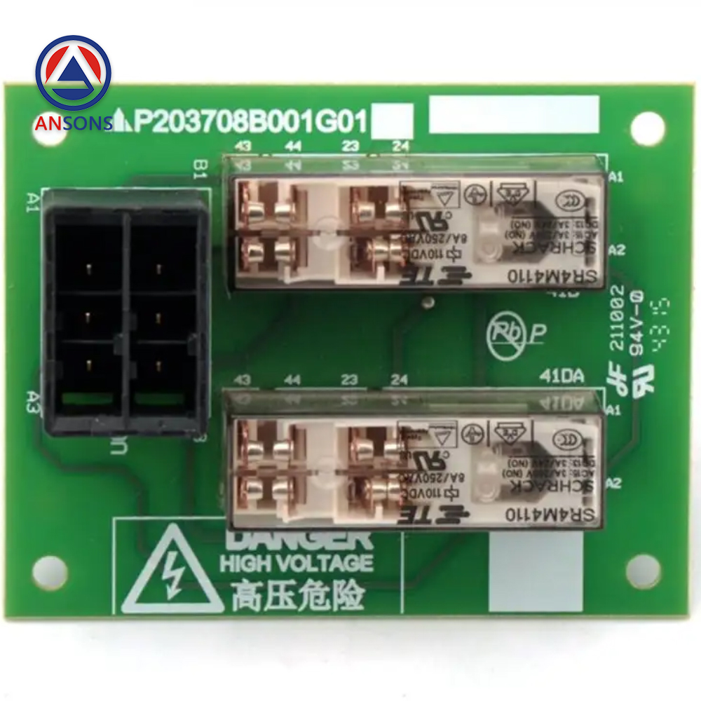 Mitsubishi Elevator Relay PCB P203708B001G01 P203708B001G02 P203725B001G01 Bypass Device Board Ansons Lift Spare Parts