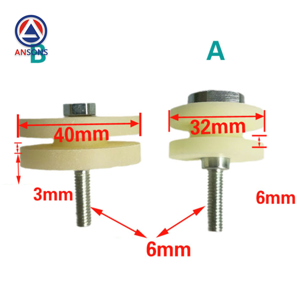 Fujitec Elevator Fixed Wheel 32*16 mm Slot 5mm / 40*15 mm Slot 3mm Tension Device Roller Ansons Lift Spare Parts