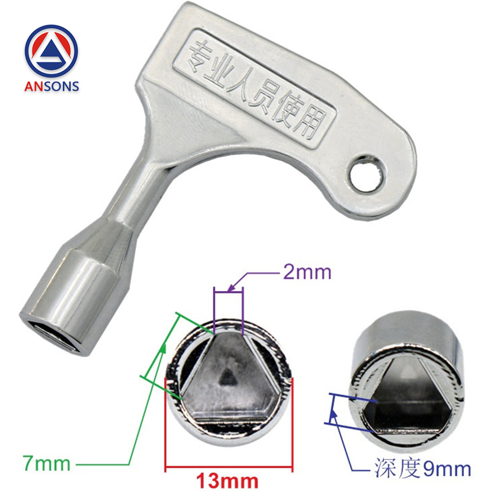 Various Elevaor Triangular Key Door Lift Triangle Key General Ansons Lift Spare Parts