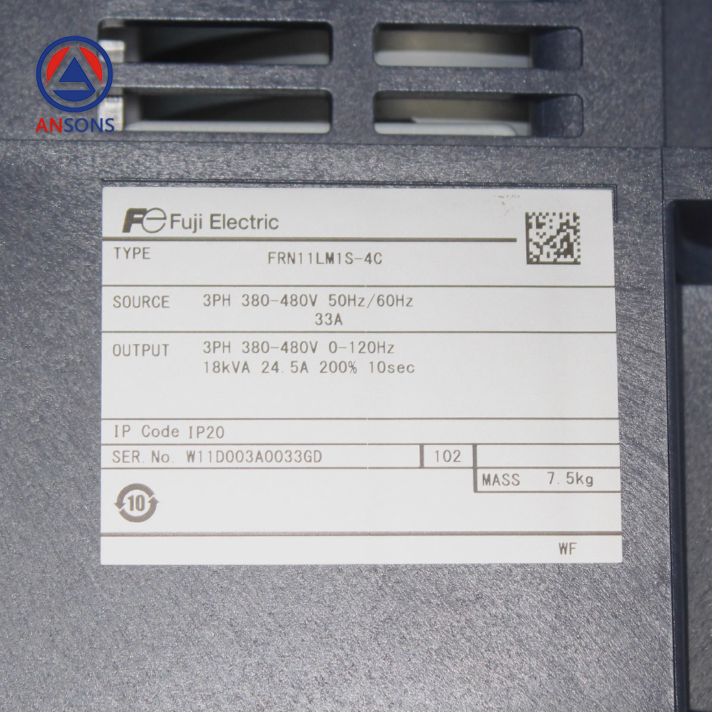FUJI Elevator Inverter Drive FRN7.5LM1S-4C 7.5KW Ansons Lift Spare Parts