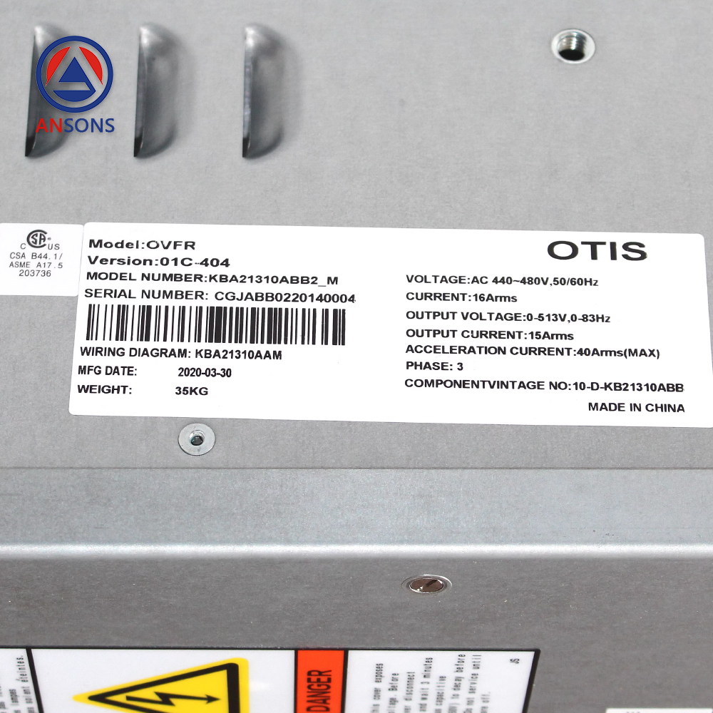 OTIS Elevator Inverter Drive KBA21310ABB1 KBA21310ABB2 OVFR01C-404 Ansons Lift Spare Parts