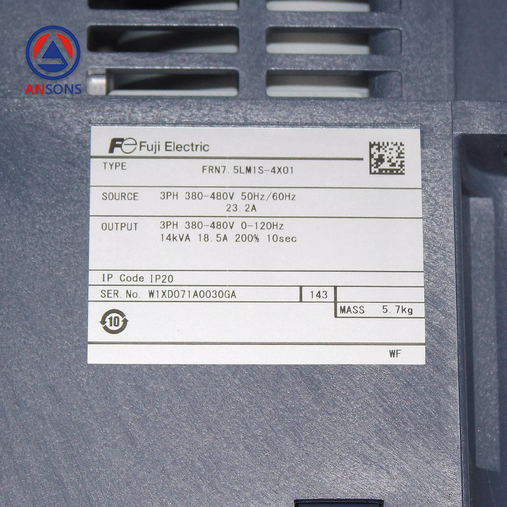 FUJI For XIZI OTIS Elevator Drive Inverter FRN7.5LM1S-4XO1 7.5KW Ansons Lift Spare Parts
