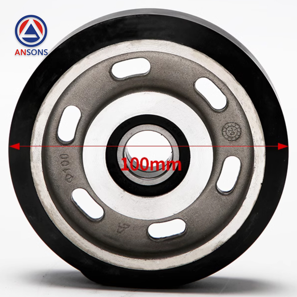 Thyssen Elevator Guide Shoe Roller Black RG3S-D100 100*26*6003 mm Ansons Lift Spare Parts