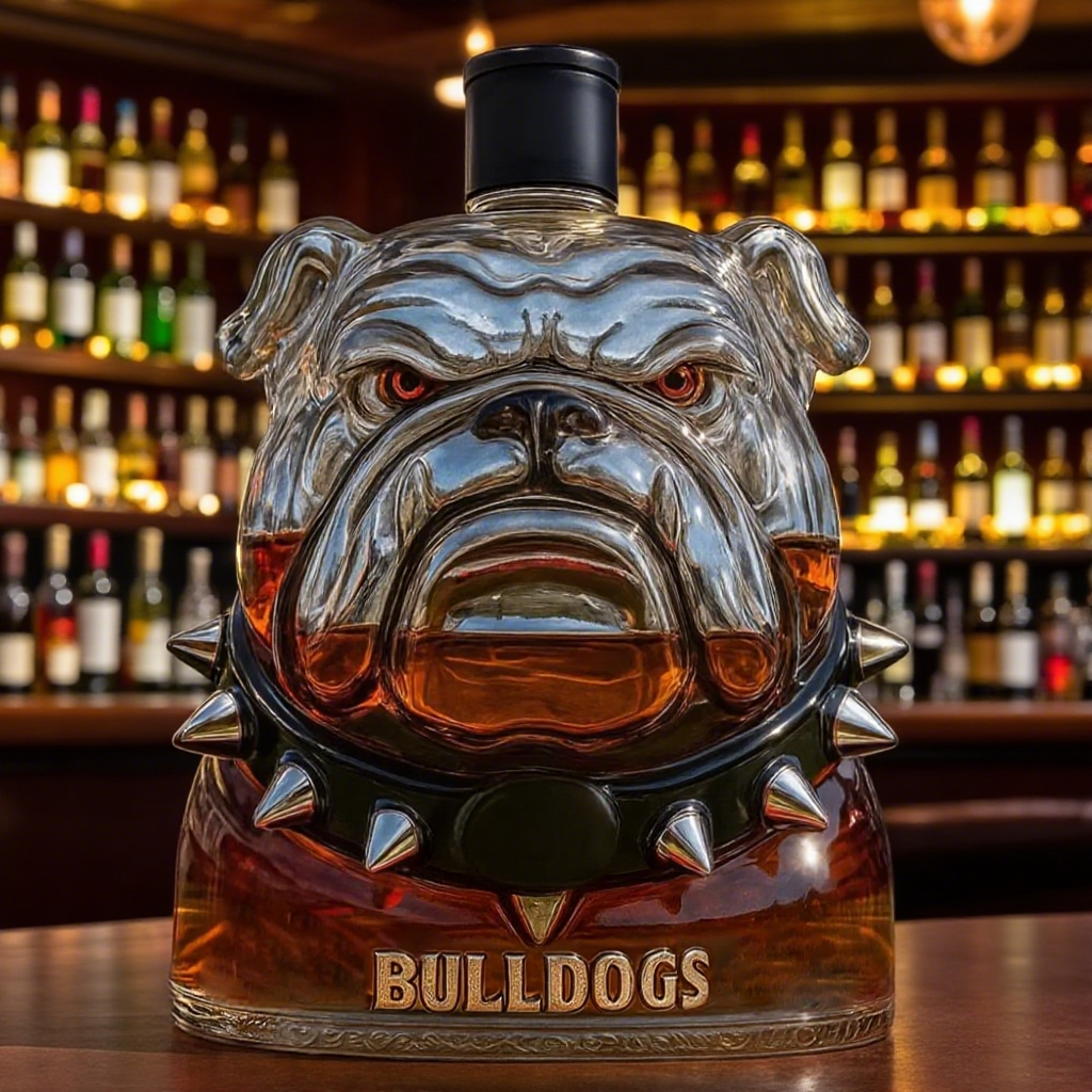 Bulldogs Whisky Bottle