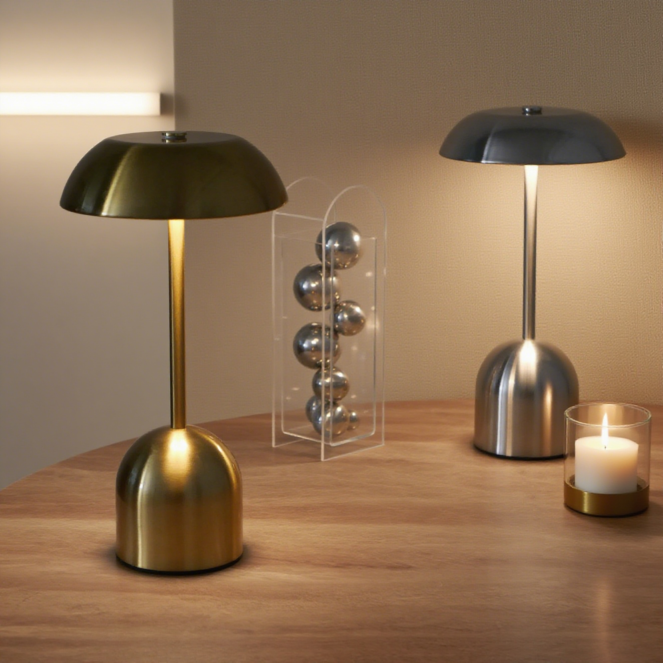 Cordless Table Lamp - Dimmable & Rechargeable Waterproof Desk Light