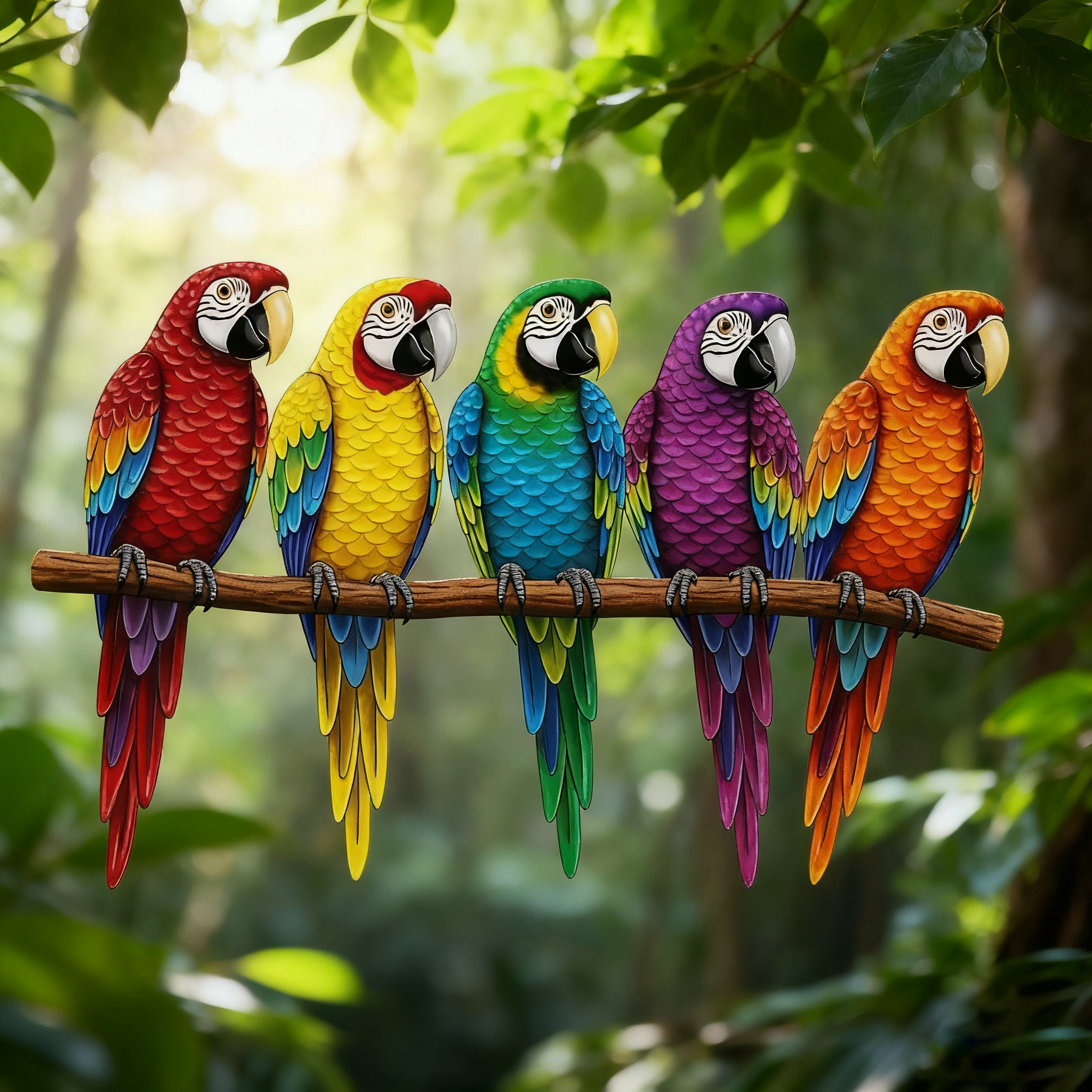 🦜 Colorful Parrot Acrylic Wall Plaque  ✨🎨