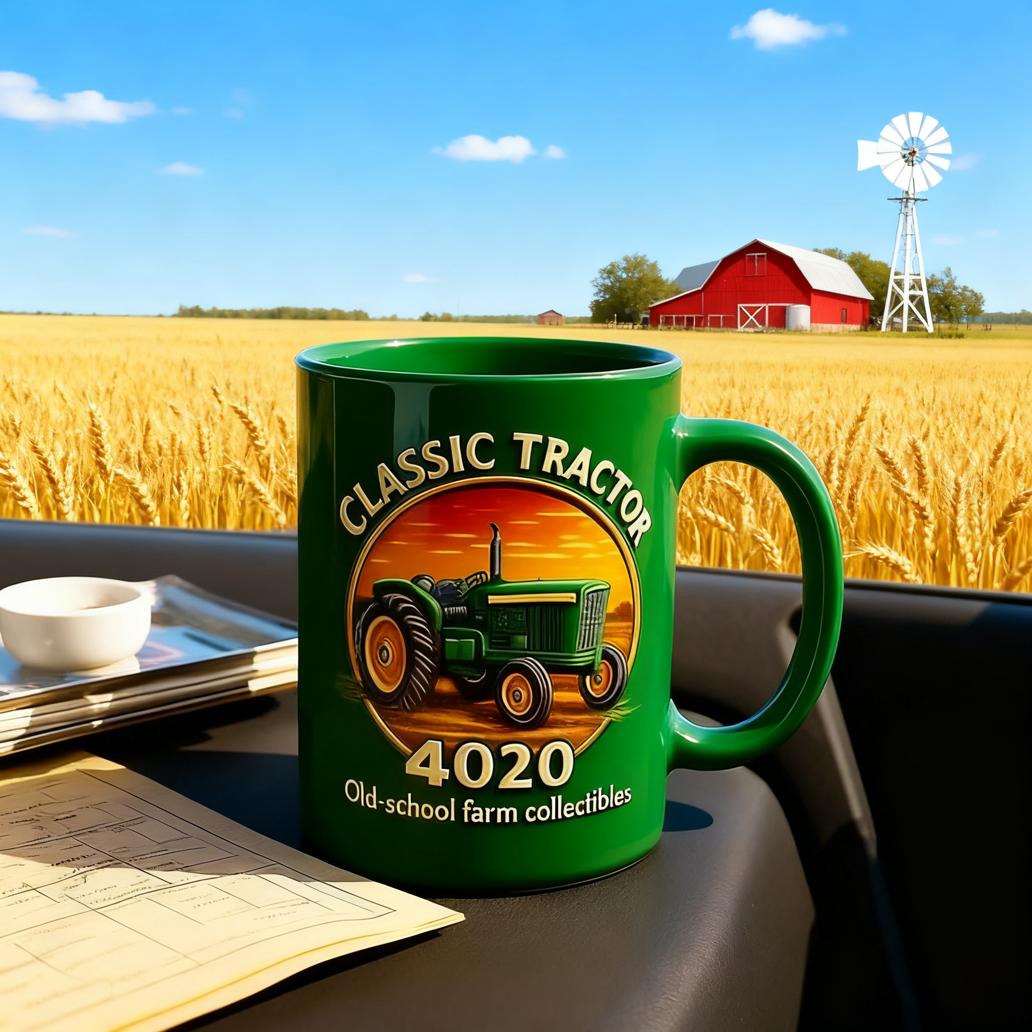 Classic Tractor 4020 Retro Farm Collector's Mug