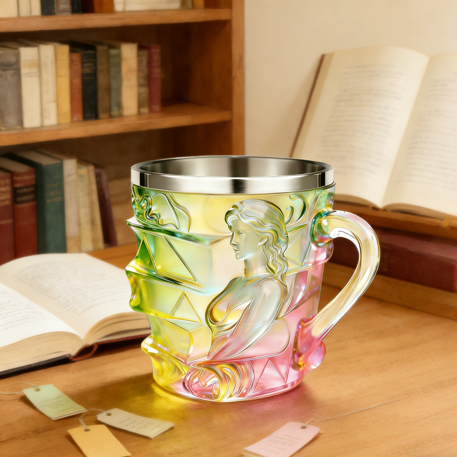 📚✨ The Painted Glass Book Muse Mug