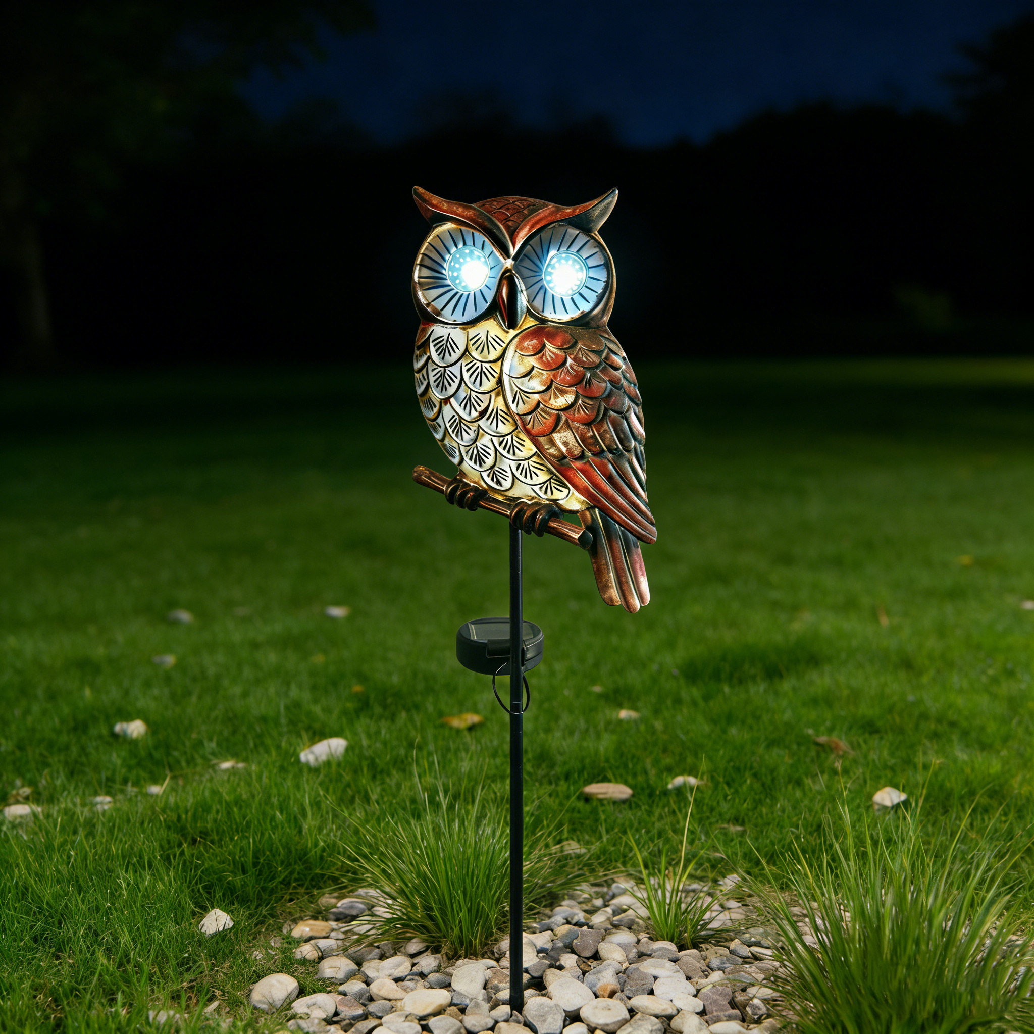 Solar Owl Garden Lights – Charming Outdoor Decor with Glowing Eyes