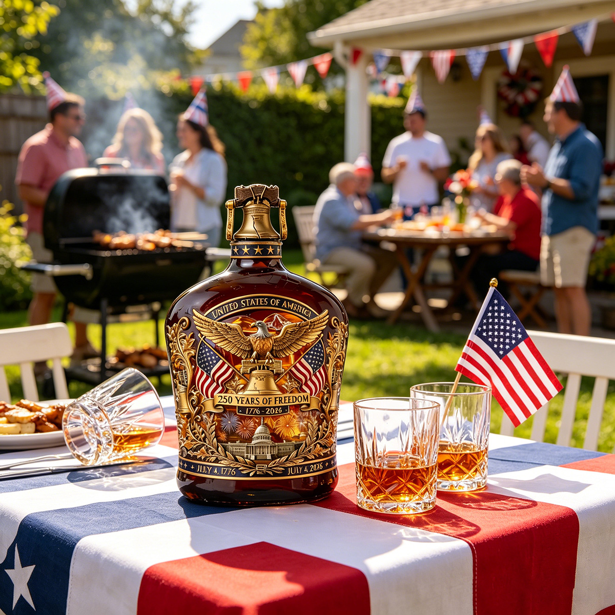US 250th Anniversary Commemorative Whiskey Bottle