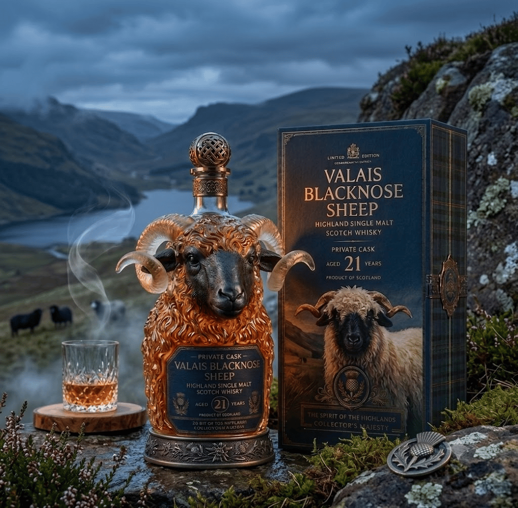 Valais Blacknose Sheep 21-Year-Old Private Cask: Highland Single Malt Scotch Whisky,