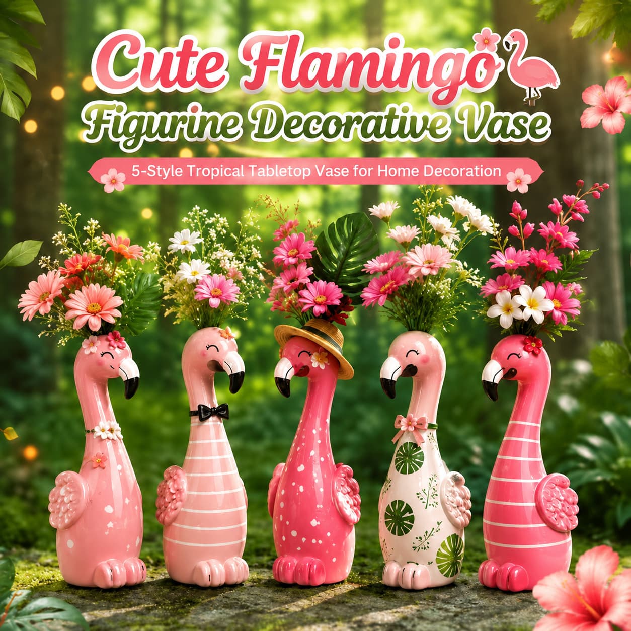 🦩Cute Flamingo Decorative Vase