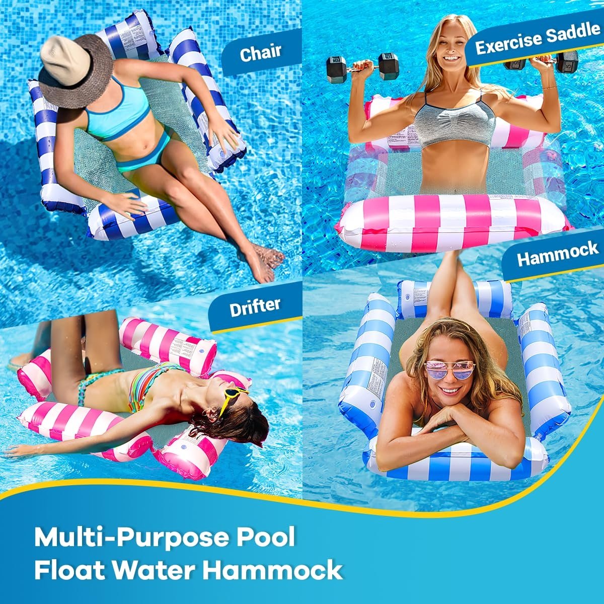 Inflatable Adult Pool Float Lounger – Portable Raft for Summer, Relaxing & Travel, Backyard, Lake & Beach Fun