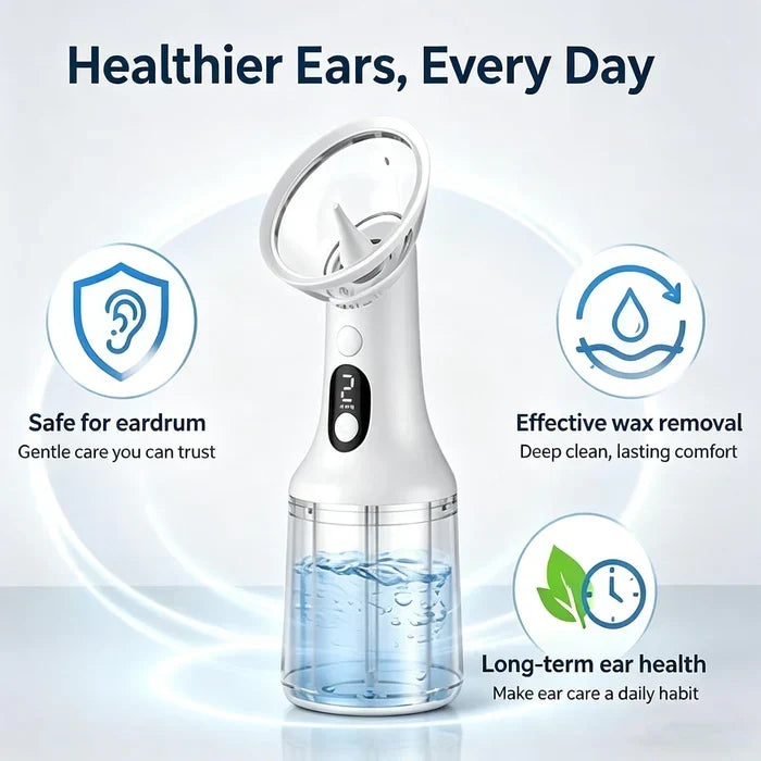 Rechargeable Electric Ear Wax Removal Machine, Dual Tank Waterproof Ear Irrigation Cleaner