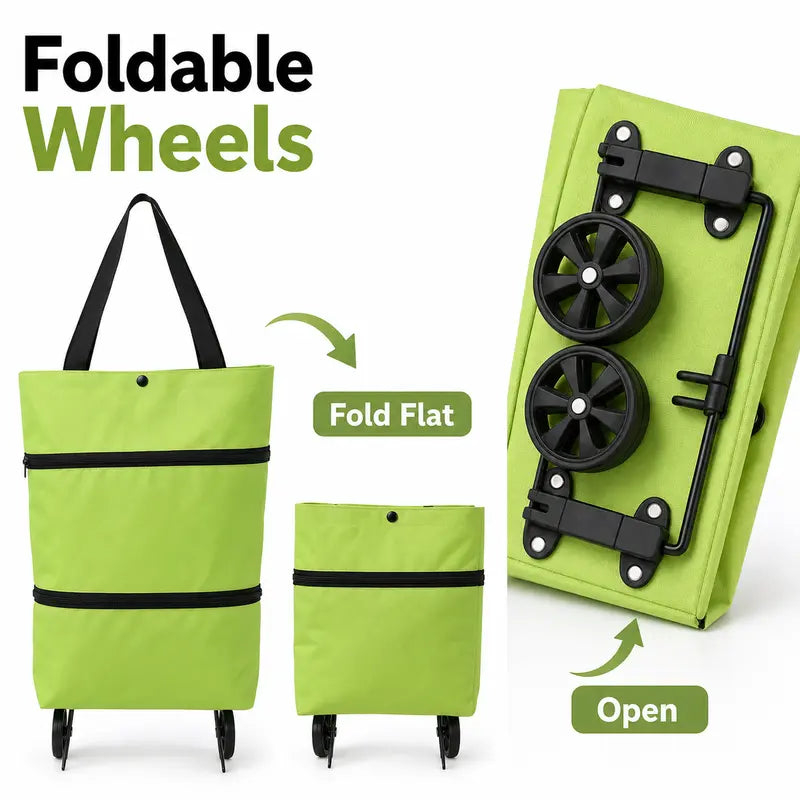 🔥HOT SALE 50% OFF🔥 Foldable 2-in-1 Rolling Shopping Bag