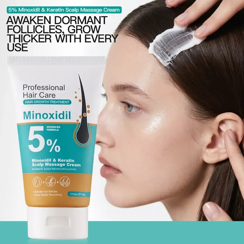 🎁Buy 1 Get 1 Free🎁5% Minoxidil Hair Growth Scalp Massage Cream with Keratin & Ginger