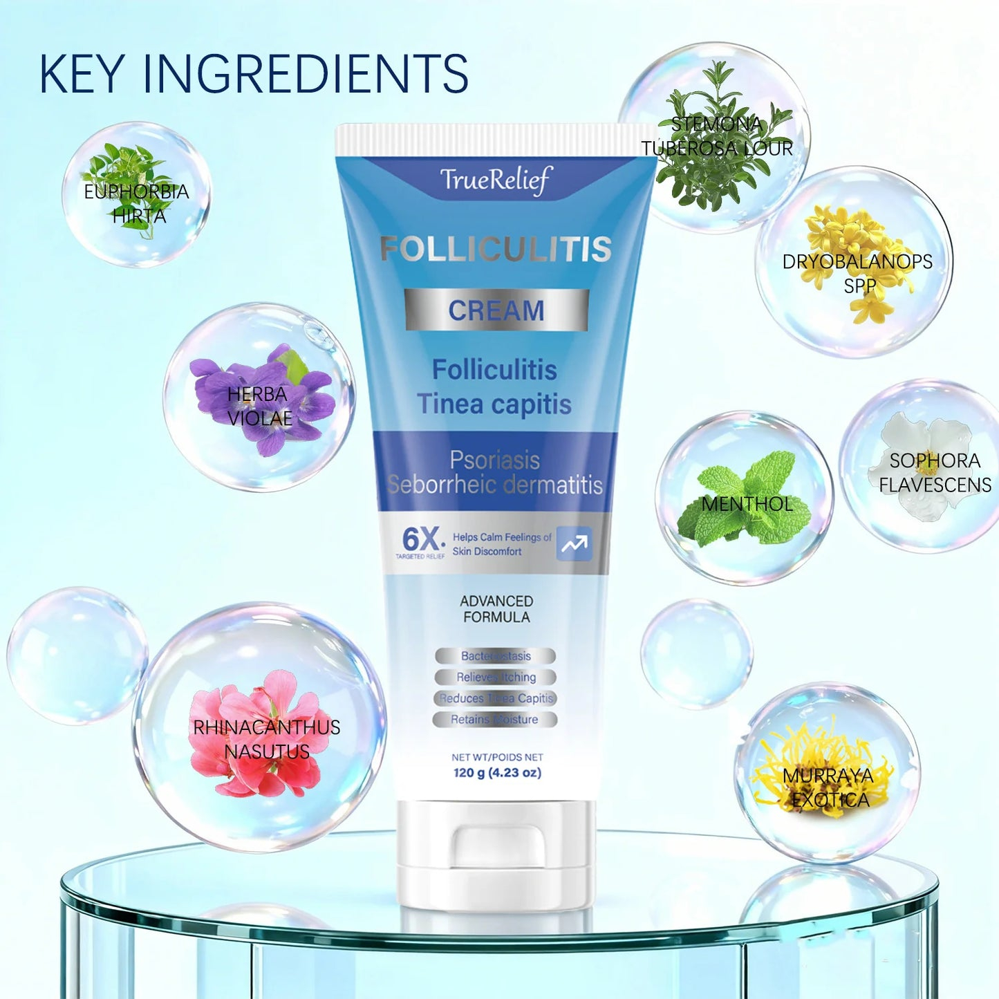 Folliculitis Cream | Clears Scalp, Face & Body Bumps | 120g