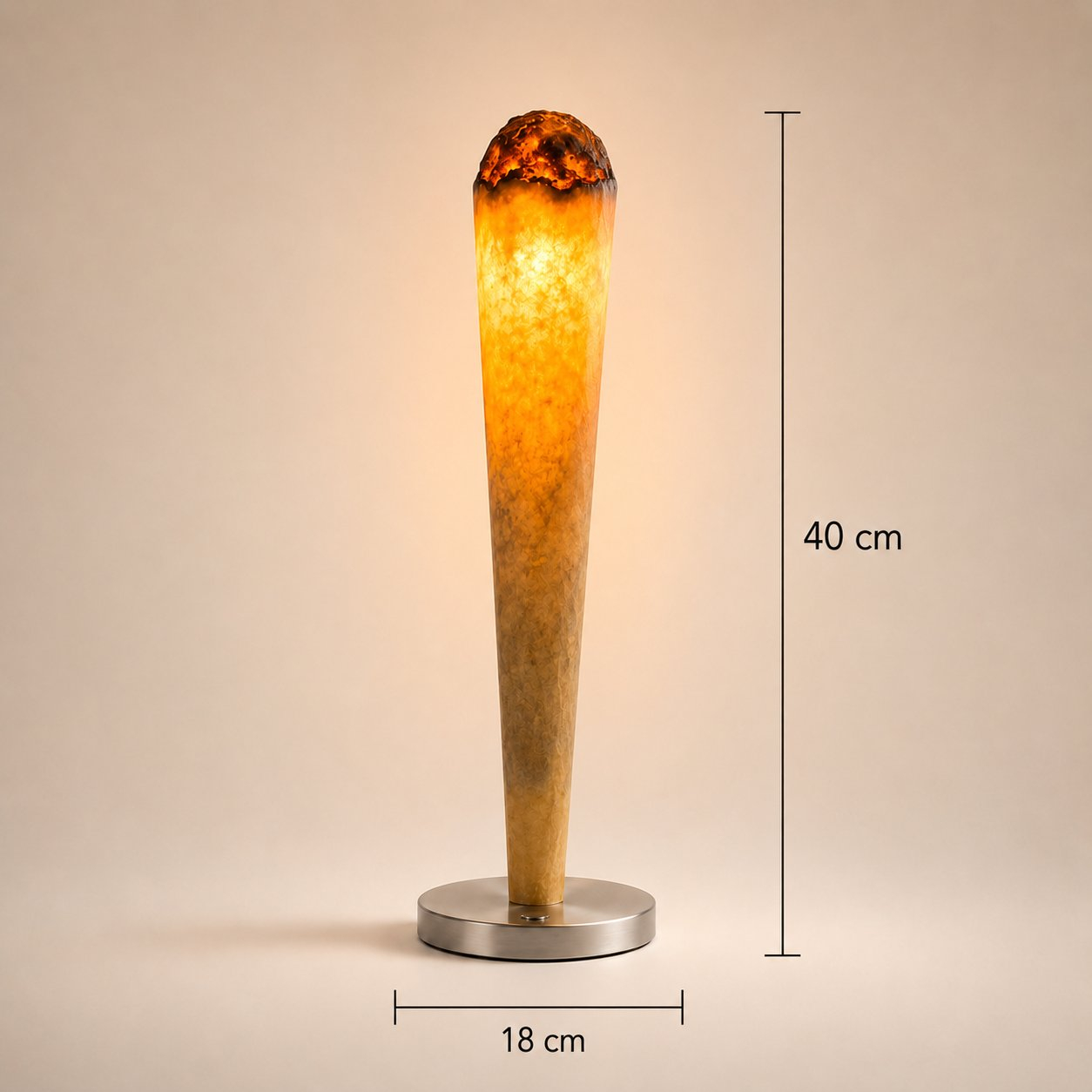🔥 Giant Burning Cone Floor Lamp