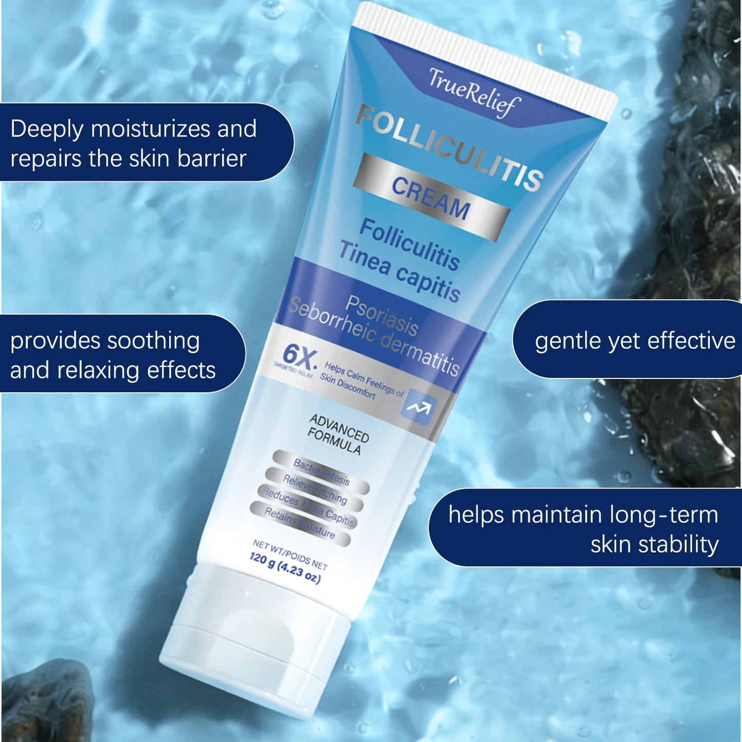 Folliculitis Cream | Clears Scalp, Face & Body Bumps | 120g