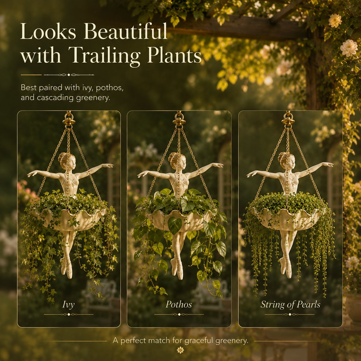 🩰 Ballet Dancer Hanging Planter🌿