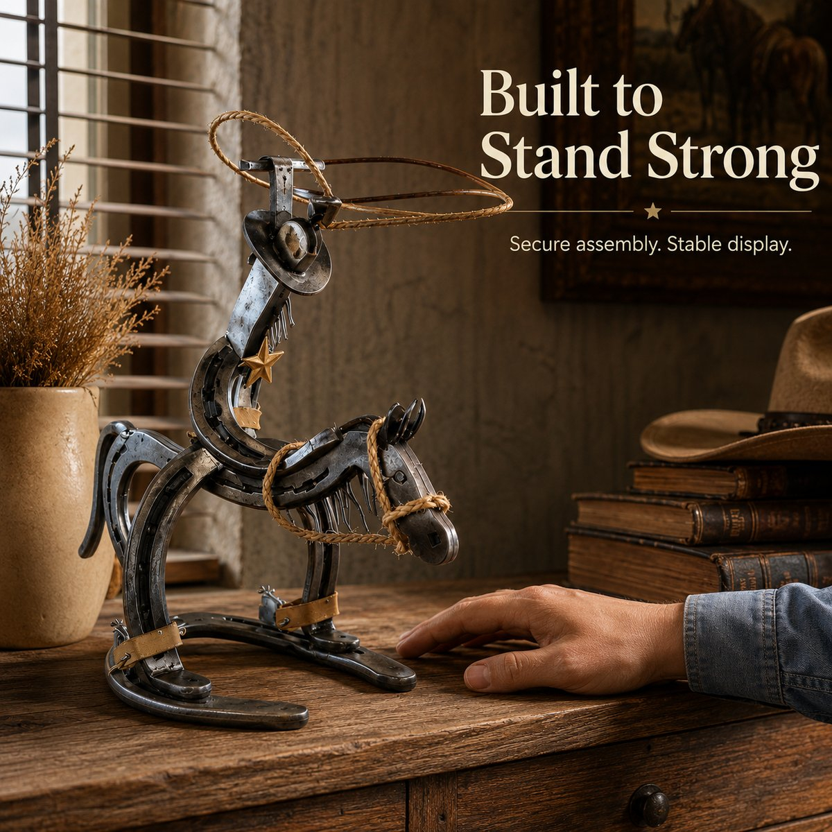 🔥Handcrafted Cowboy Iron Pony Ornament