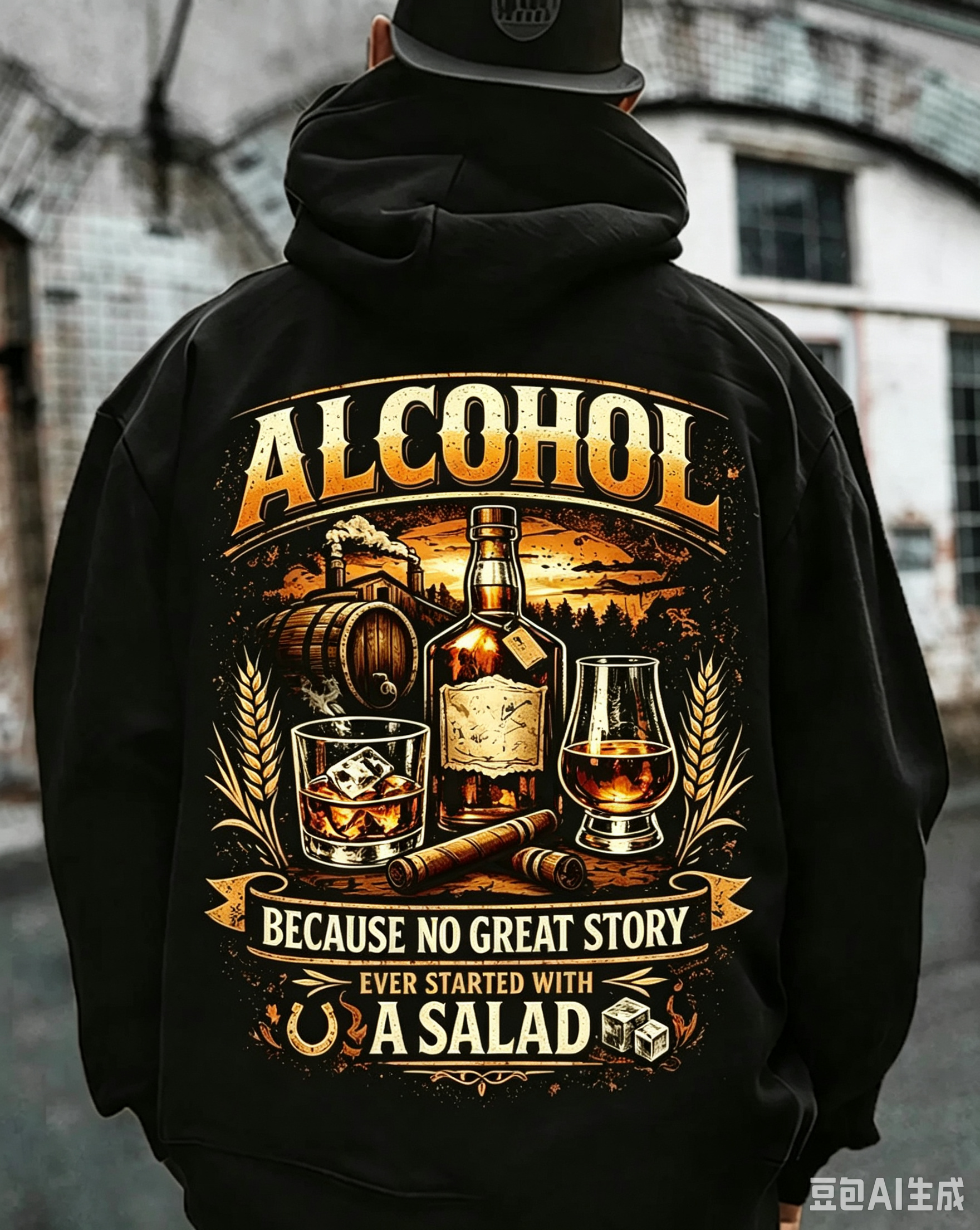 Alcohol Because No Great Story Hoodie