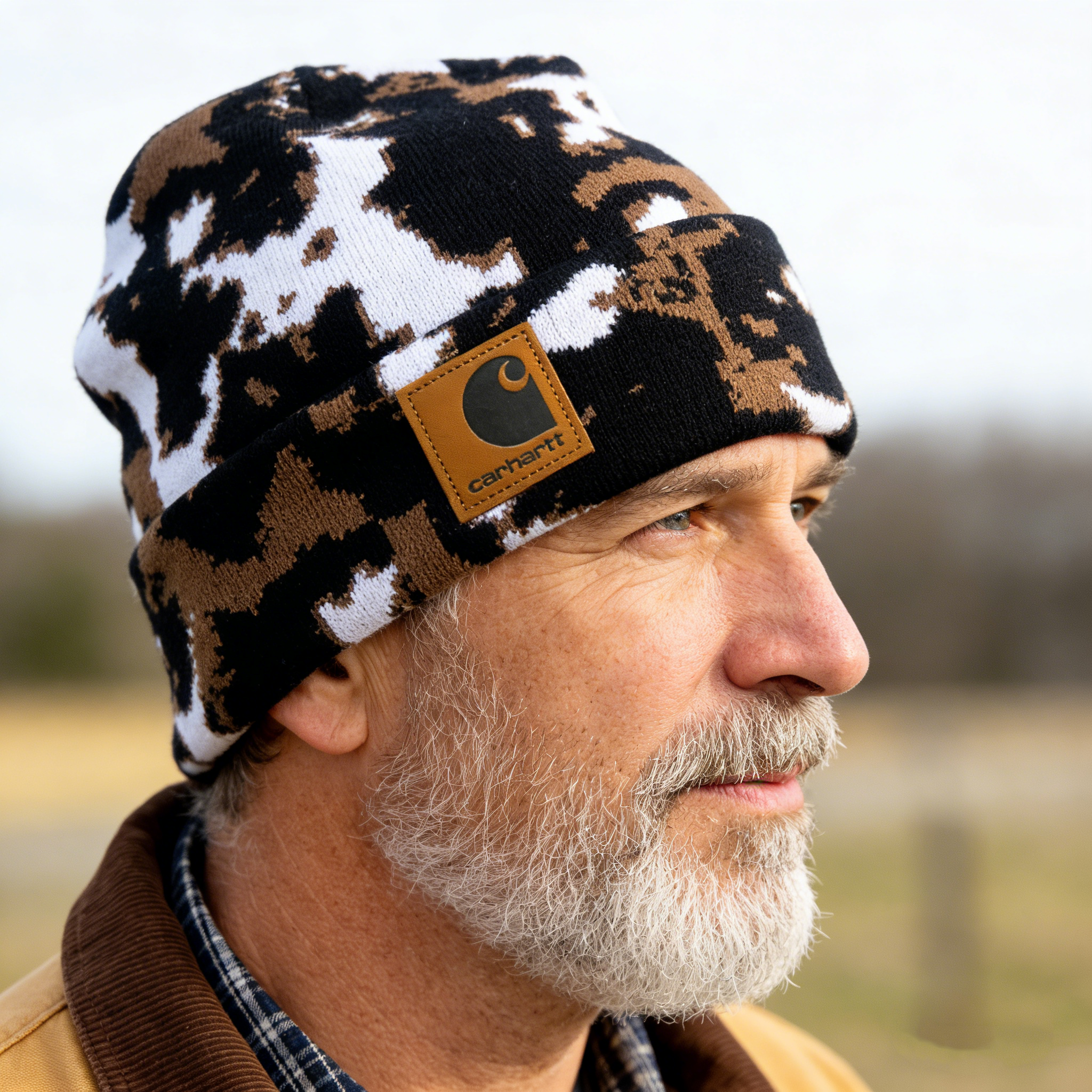 💖Vintage Cow Print Wool Hat