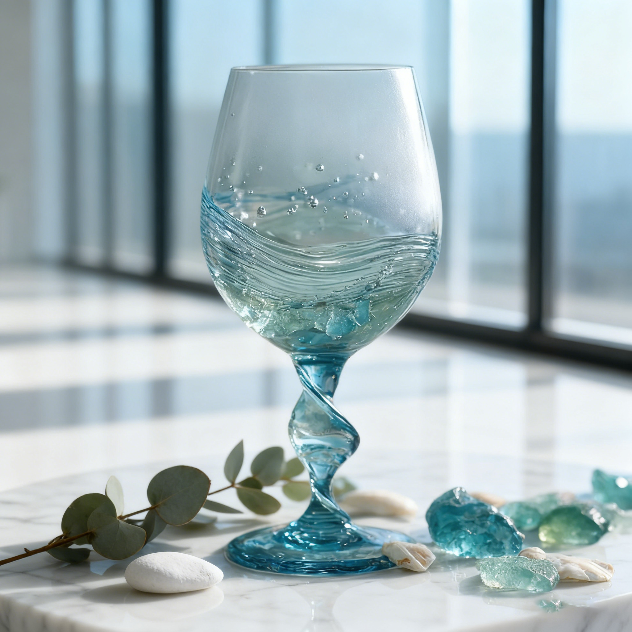 New Year Sale 50% OFF🌊🍷 Ocean Wave Sea Glass Wine Glass