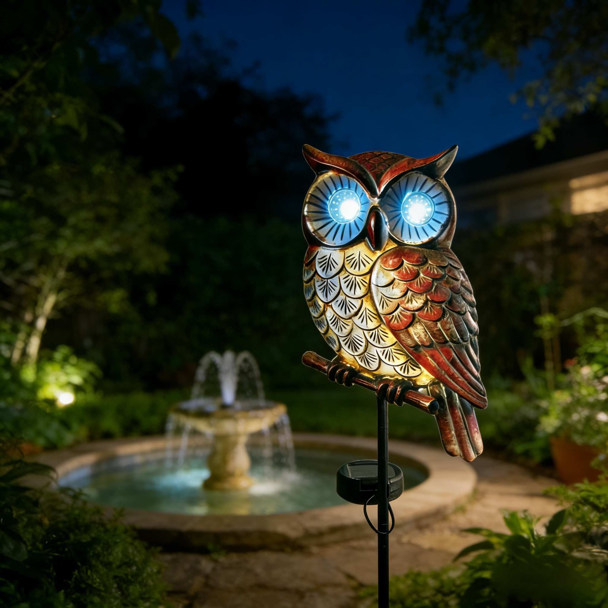 Solar Owl Garden Lights – Charming Outdoor Decor with Glowing Eyes