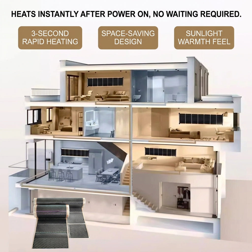 🔥3-Second Rapid Heating Honeycomb Graphene Far-Infrared Ceramic Wall Heater