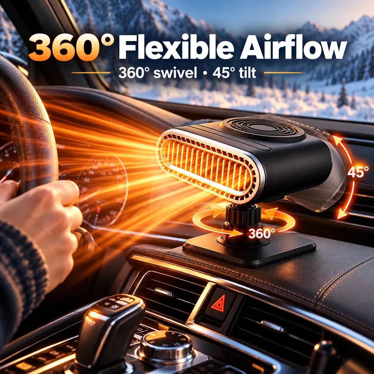Limited Time Promotion 50% OFF-2-in-1 Portable Car Heater and Windshield Defroster