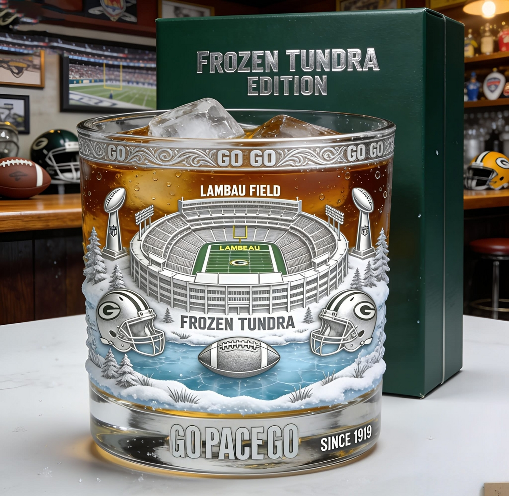 Lambeau Field Whiskey Glass
