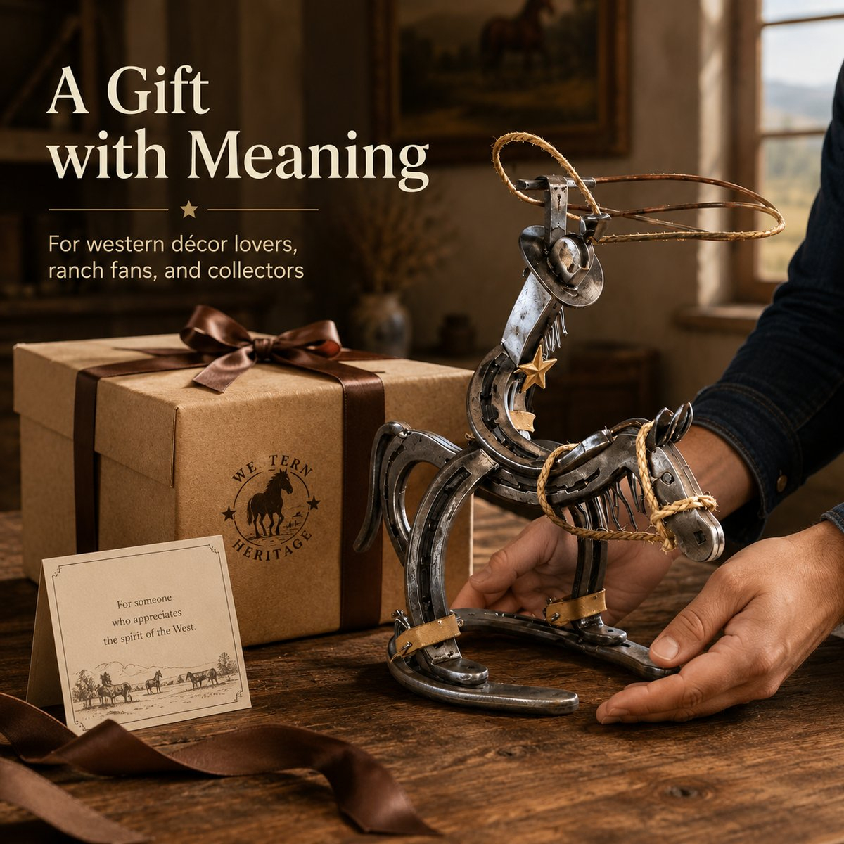 🔥Handcrafted Cowboy Iron Pony Ornament