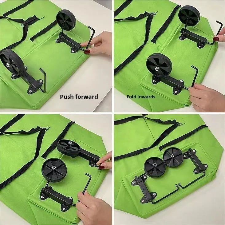 🔥HOT SALE 50% OFF🔥 Foldable 2-in-1 Rolling Shopping Bag
