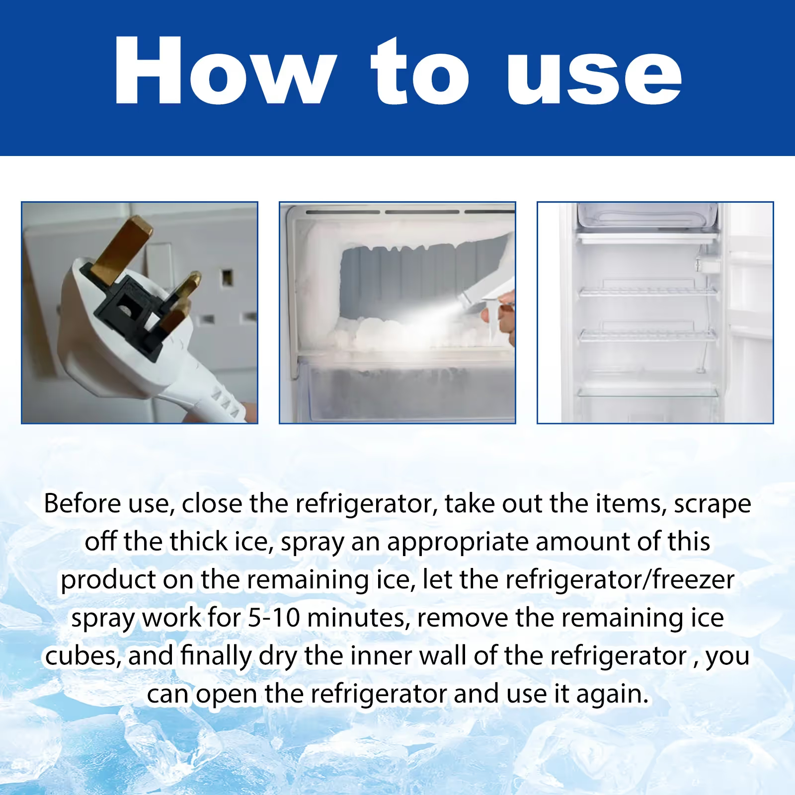 🔥🧊Defrosting Spray for Fridge Freezer