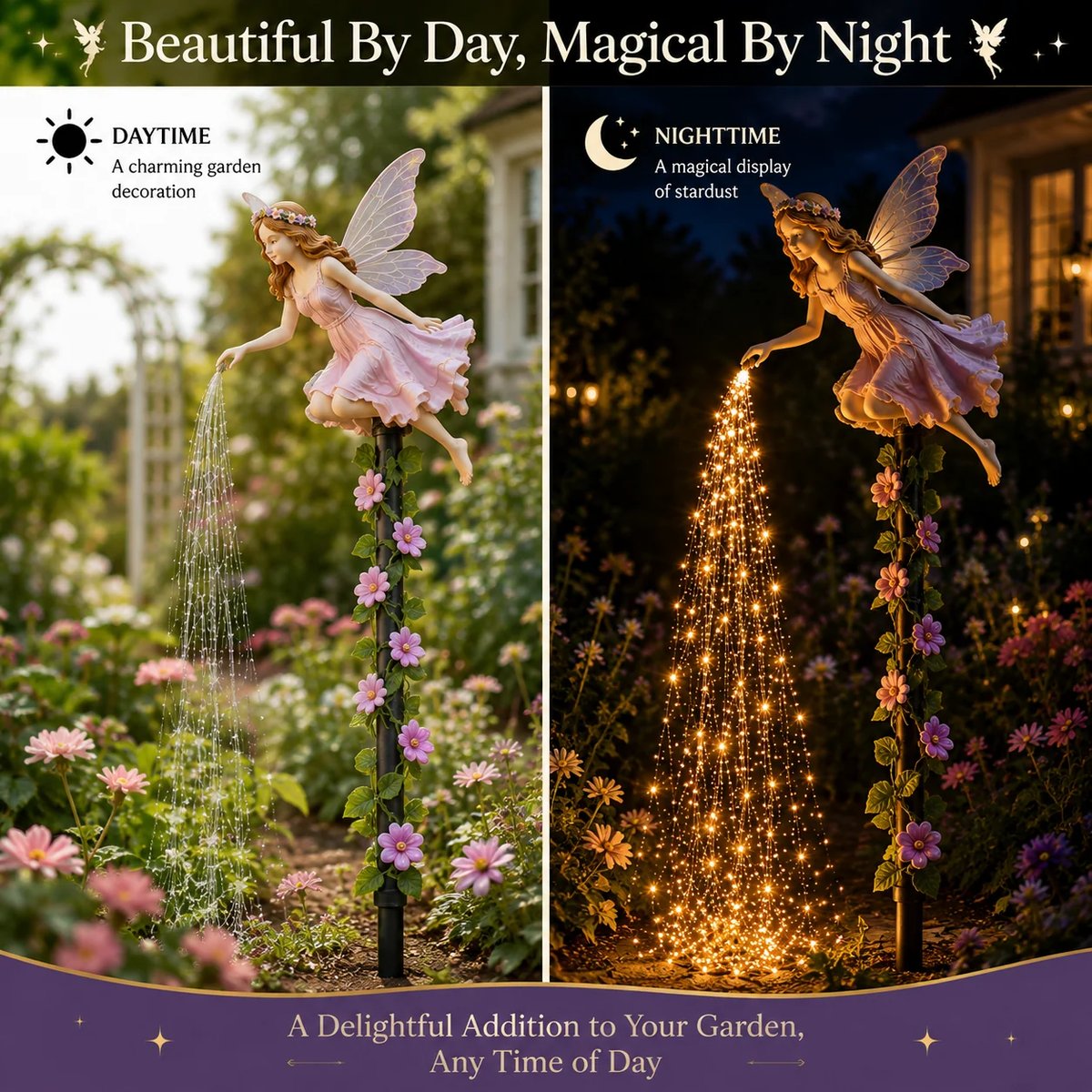 🔥Today 50% OFF🧚‍♀️Fairy Sprinkling Magic Dust Garden Light🌸