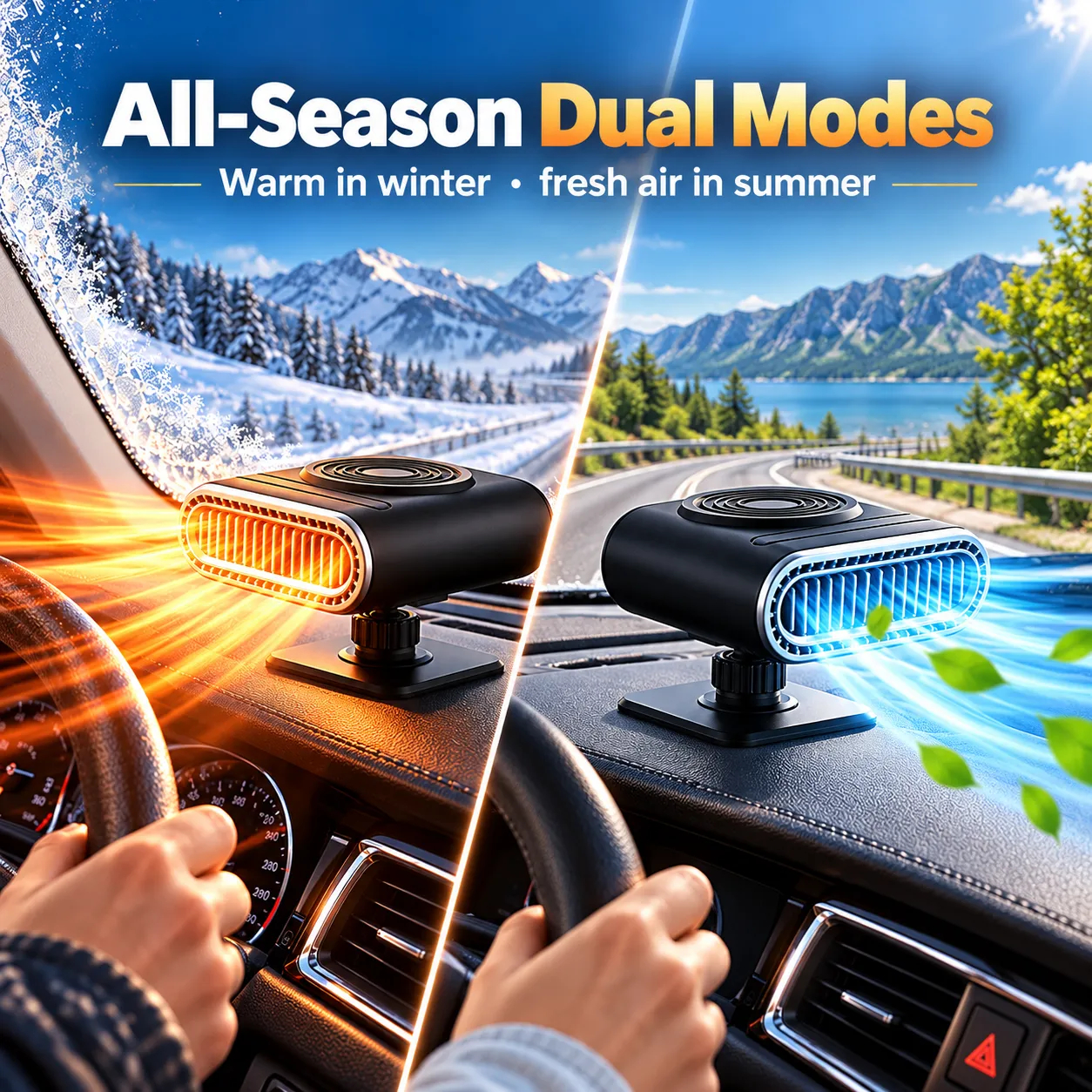 Limited Time Promotion 50% OFF-2-in-1 Portable Car Heater and Windshield Defroster