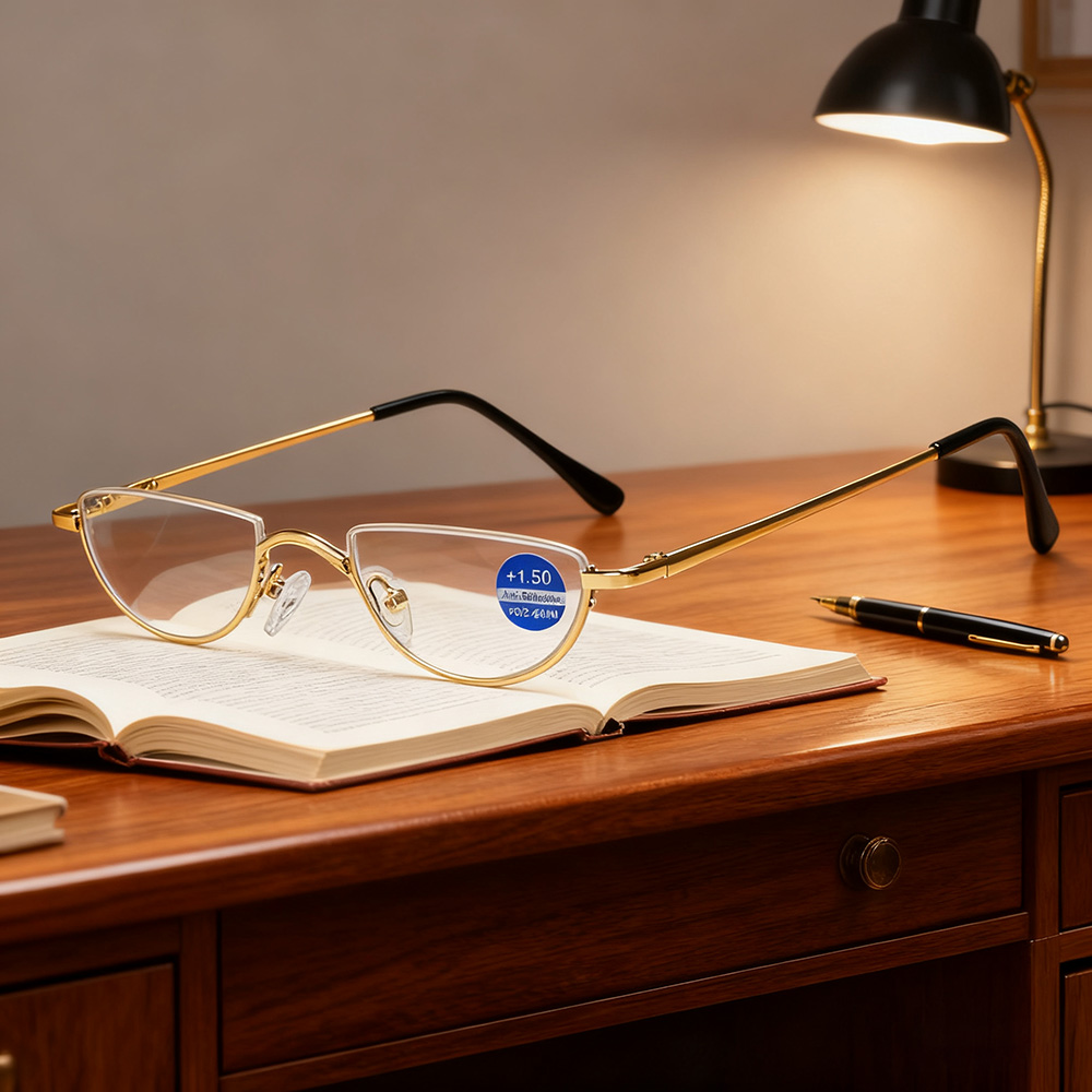 Half Lens Reading Glasses Blue Light Blocking