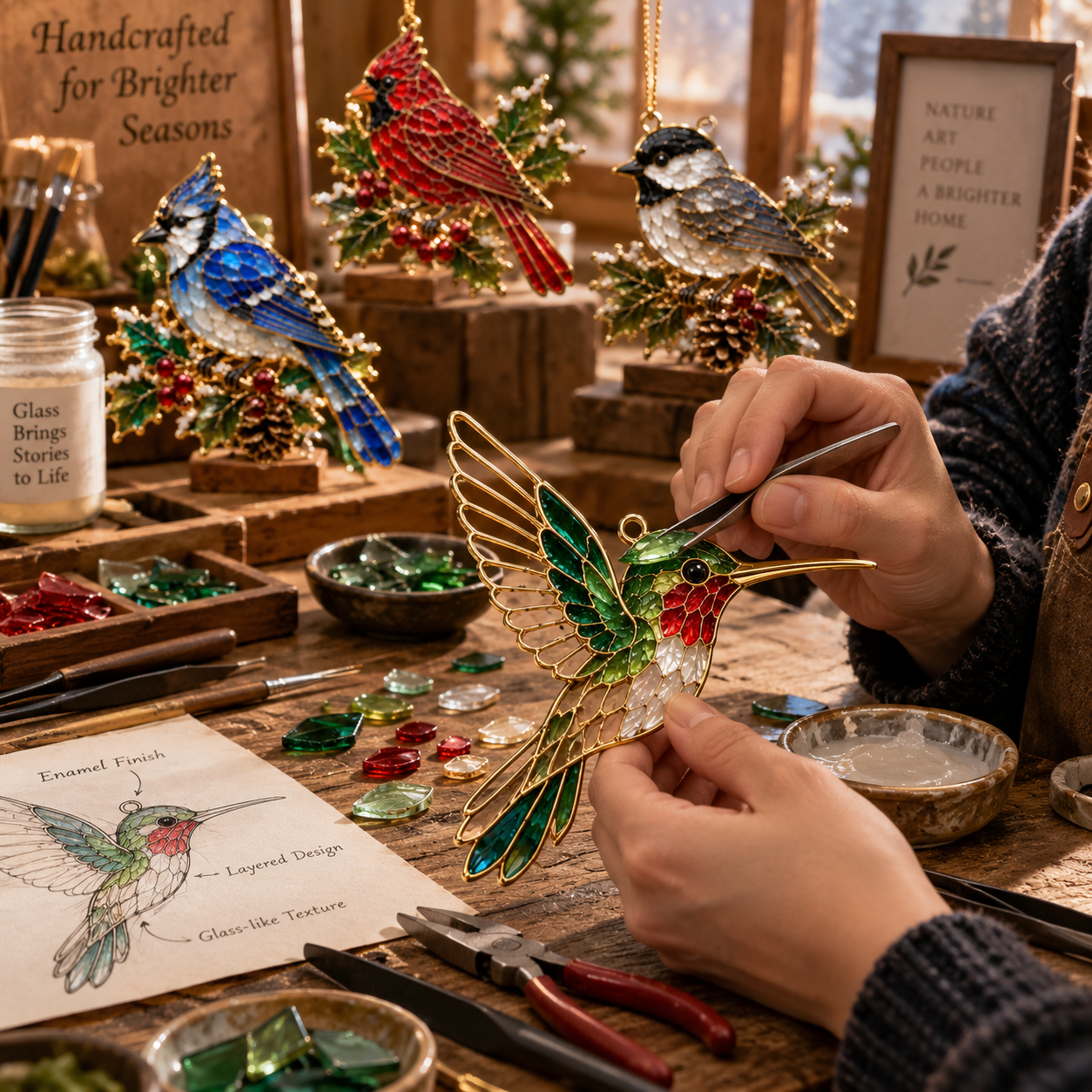 ❄️Winter Bird Christmas Ornament Collection