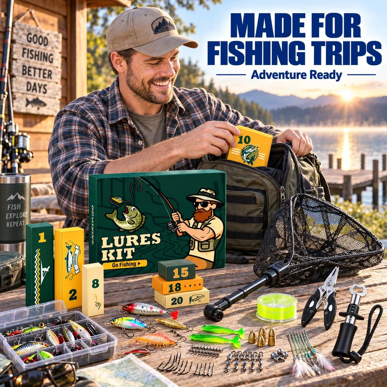 ⏳ Last Day 49% OFF – 🎣 Angler’s Christmas Advent Calendar | 24 Days of Fishing Lures, Tackle & Useful Gear for Anglers 🎄