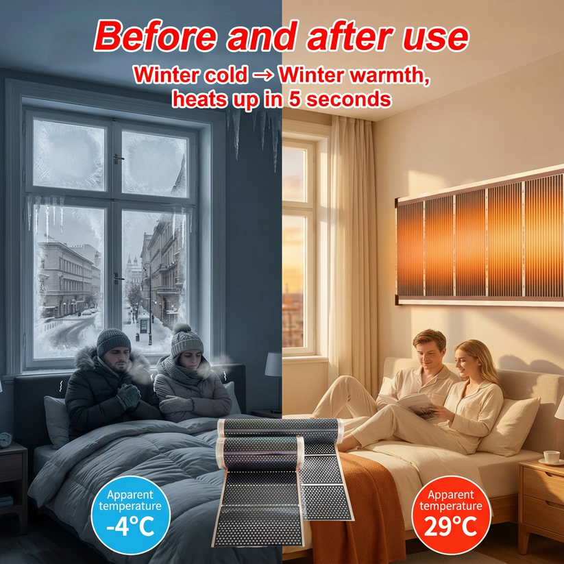 🔥3-Second Rapid Heating Honeycomb Graphene Far-Infrared Ceramic Wall Heater