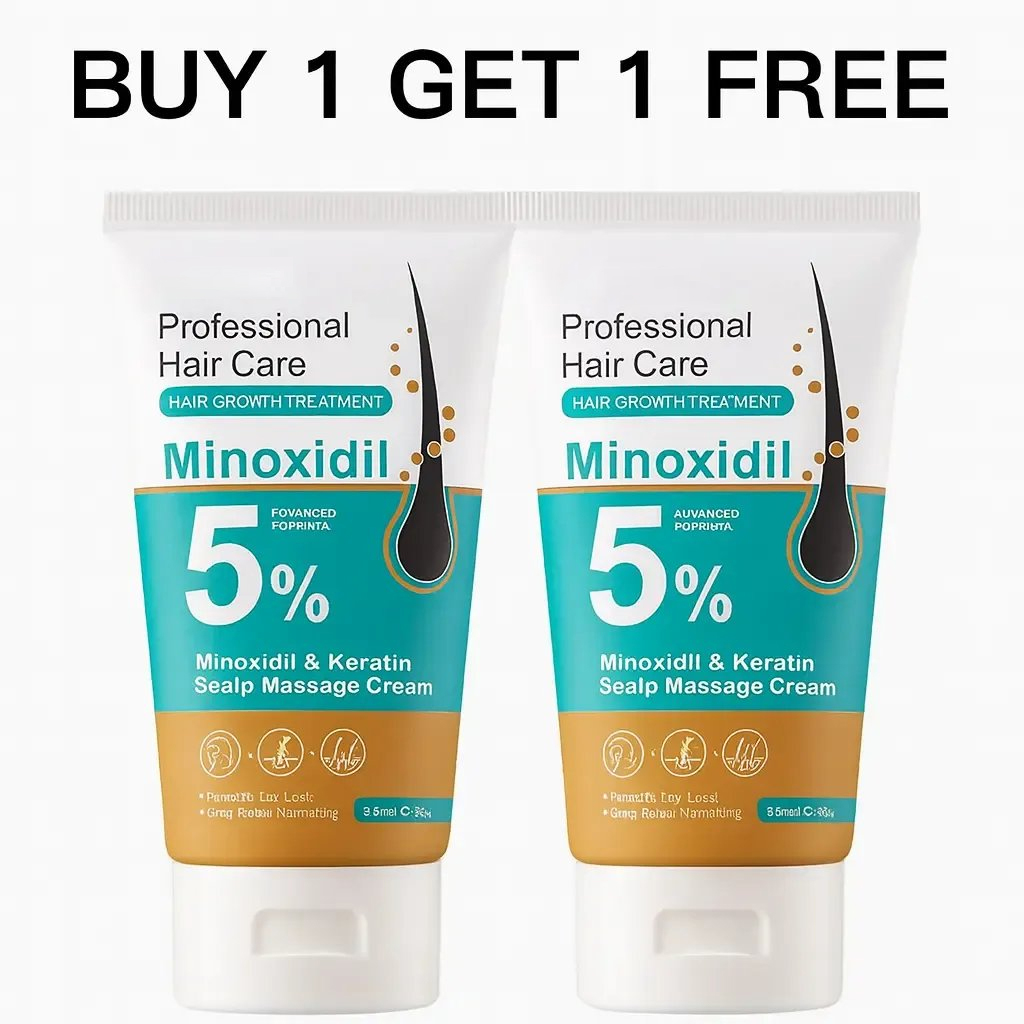 🎁Buy 1 Get 1 Free🎁5% Minoxidil Hair Growth Scalp Massage Cream with Keratin & Ginger