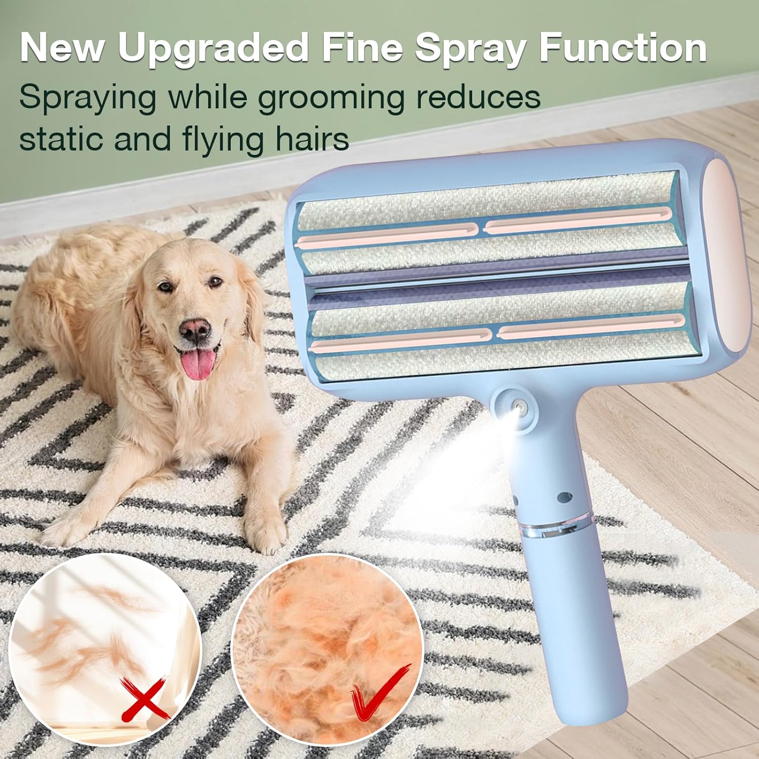 New Upgraded Double Roller Pet Hair Remover