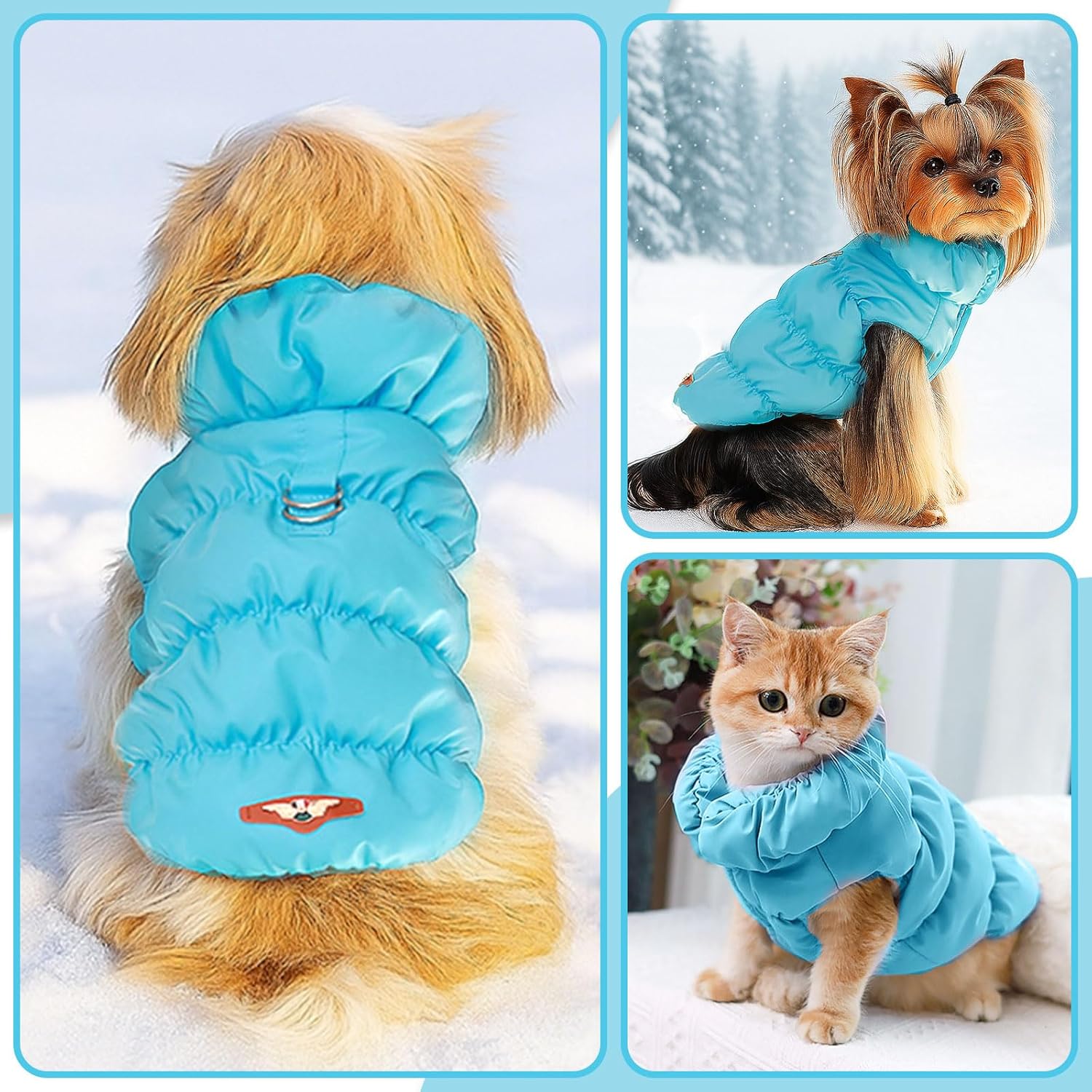 Extra Thick Fleece-Lined Dog Coat, Suitable For Small And Medium-Sized Dogs And Cats.