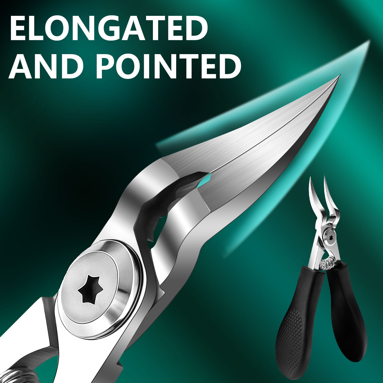 Heavy-Duty Stainless Steel Toenail & Fingernail Clipper for Thick Nails