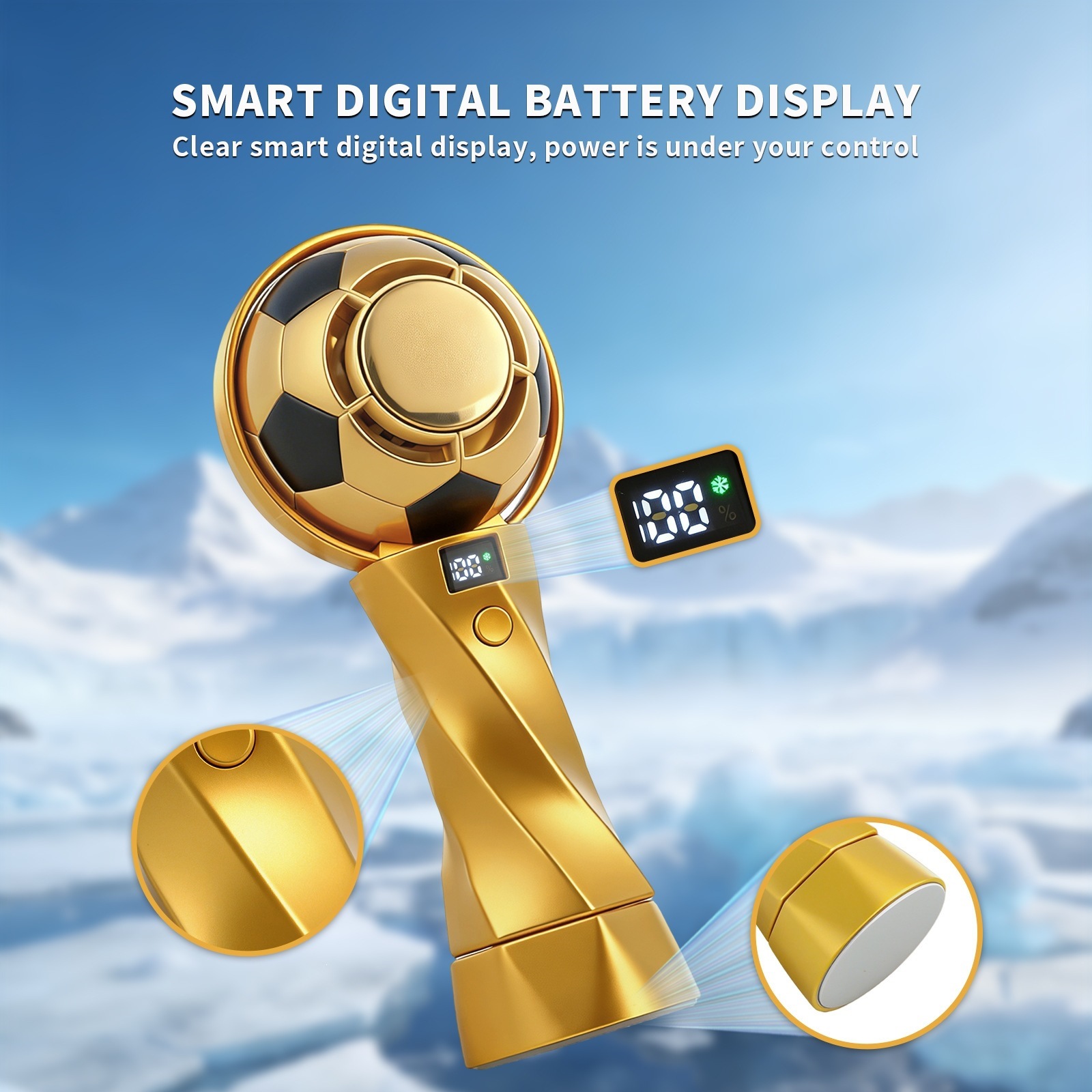 Soccer Ball Portable Fan – Stay Cool Anywhere ⚽
